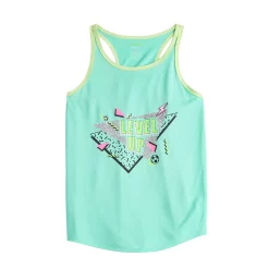 Girls 7-16 Tek Gear® Graphic Tank Top in Regular & Plus Size -kids pajamas set Sales 4888286 Aqua Level Up