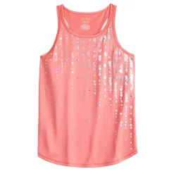 Girls 7-16 Tek Gear® Graphic Tank Top in Regular & Plus Size -kids pajamas set Sales 4888286 Coral Foil Stacked