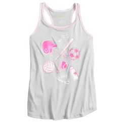 Girls 7-16 Tek Gear® Graphic Tank Top in Regular & Plus Size -kids pajamas set Sales 4888286 Gray Sports