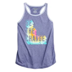 Girls 7-16 Tek Gear® Graphic Tank Top in Regular & Plus Size -kids pajamas set Sales 4888286 Navy Be The Change