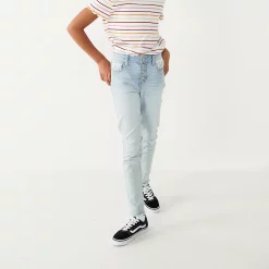 Girls 4-20 SO® Superstar Highrise Skinny Jeans in Regular & Plus Sizes -kids pajamas set Sales 4937089 Light Wash Crochet