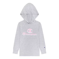 Girls 7-16 Champion® Script Hooded Tee -kids pajamas set Sales 4945613 Gray