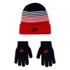 Boys 8-20 Nike Striped Beanie & Gloves Set 2 Boys 8-20 Nike Striped Beanie & Gloves Set -kids pajamas set Sales 4970522 Red