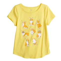 Girls 4-20 SO® Adaptive Favorite Graphic Tee -kids pajamas set Sales 4973320 Corgi Yellow