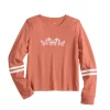 Girls 4-18 & Plus SO® Favorite Boxy Long-Sleeve Tee -kids pajamas set Sales 5008743 Butterflies