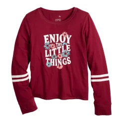 Girls 4-18 & Plus SO® Favorite Boxy Long-Sleeve Tee -kids pajamas set Sales 5008743 Little Things