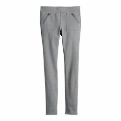 Girls 4-20 SO® Zipper Pocket Ponte Pants in Regular & Plus Size -kids pajamas set Sales 5047156 Gray Heather