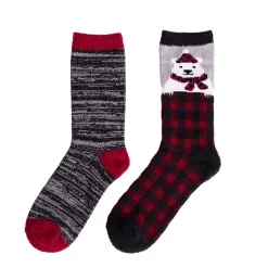Girls 2-Pack Plushfill Crew Socks -kids pajamas set Sales 5061006 ALT2