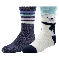 Girls 2-Pack Plushfill Crew Socks -kids pajamas set Sales 5061006 Iced Aqua