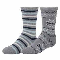 Girls 2-Pack Plushfill Crew Socks -kids pajamas set Sales 5061006 Ultimate Gray