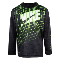 Boys 4-7 Nike Block Logo Long Sleeved Tee