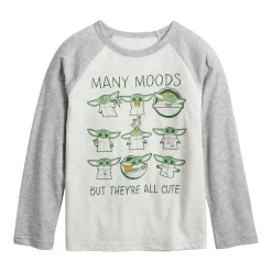 Boys 4-12 Jumping Beans® The Child aka Baby Yoda "Many Moods" Raglan Tee
