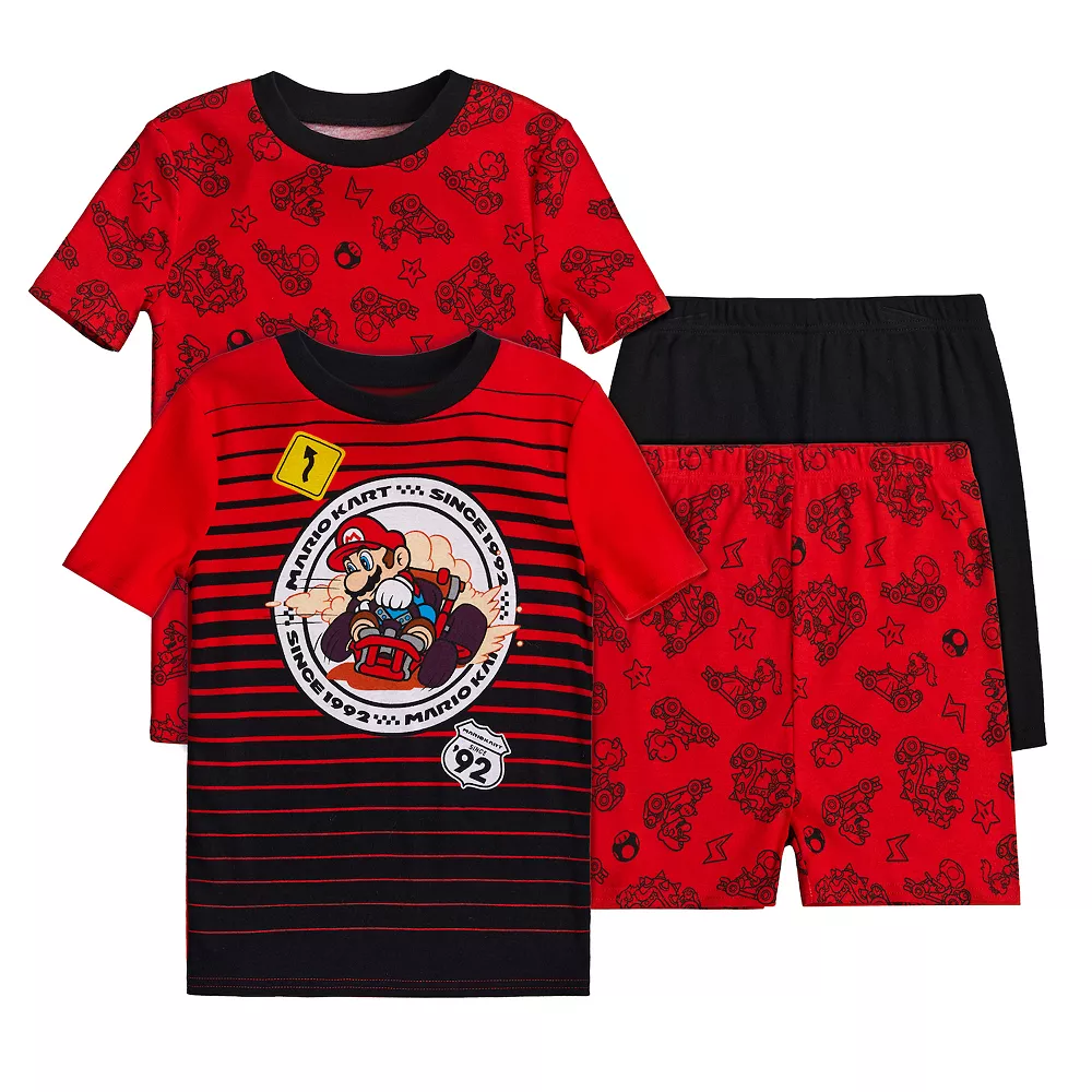 Boys 4-12 Mario Kart Tops & Bottoms Pajama Set 3 Boys 4-12 Mario Kart Tops & Bottoms Pajama Set