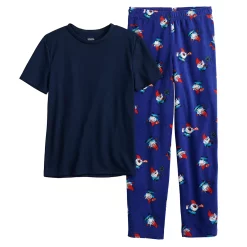 Boys 8-20 Sonoma Goods For Life® Tee & Microfleece Pants Pajama Set in Regular & Husky -kids pajamas set Sales 5206830 Gnome Party