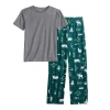 Boys 8-20 Sonoma Goods For Life® Tee & Microfleece Pants Pajama Set in Regular & Husky -kids pajamas set Sales 5206830 Outdoor Geo
