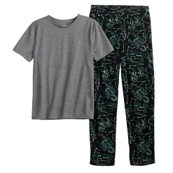 Boys 8-20 Sonoma Goods For Life® Tee & Microfleece Pants Pajama Set in Regular & Husky -kids pajamas set Sales 5206830 Space Critters