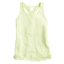 Girls 7-16 Tek Gear® Soft Tek Twist Keyhole Tank Top in Regular & Plus -kids pajamas set Sales 5220912 Green Romantica