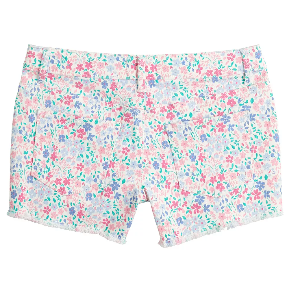 Girls 7-20 SO® Favorite Raw Hem Denim Shortie Shorts in Regular & Plus Size 4 Girls 7-20 SO® Favorite Raw Hem Denim Shortie Shorts in Regular & Plus Size - Image 2