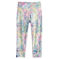 Girls 7-16 Tek Gear® Performance 7/8 Leggings in Regular & Plus -kids pajamas set Sales 5221479 Teal Paint Pour