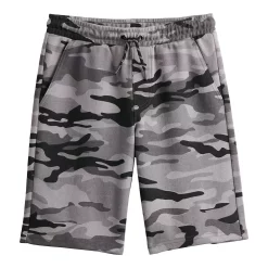 Boys 8-20 Sonoma Goods For Life® Knit Textured Jogger Shorts in Regular & Husky -kids pajamas set Sales 5224302 Woodland Camo Black
