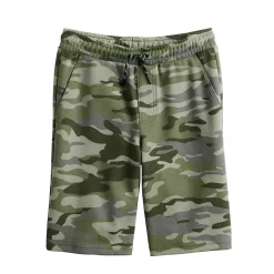 Boys 8-20 Sonoma Goods For Life® Knit Textured Jogger Shorts in Regular & Husky -kids pajamas set Sales 5224302 Woodland Camo Olive