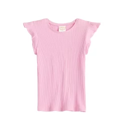 Girls 4-12 Jumping Beans® Ribbed Flutter Sleeve Tee -kids pajamas set Sales 5235580 Light Pink