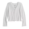 Girls 4-12 Jumping Beans® Lettuce-Edge Cardigan 2 Girls 4-12 Jumping Beans® Lettuce-Edge Cardigan -kids pajamas set Sales 5241389 White