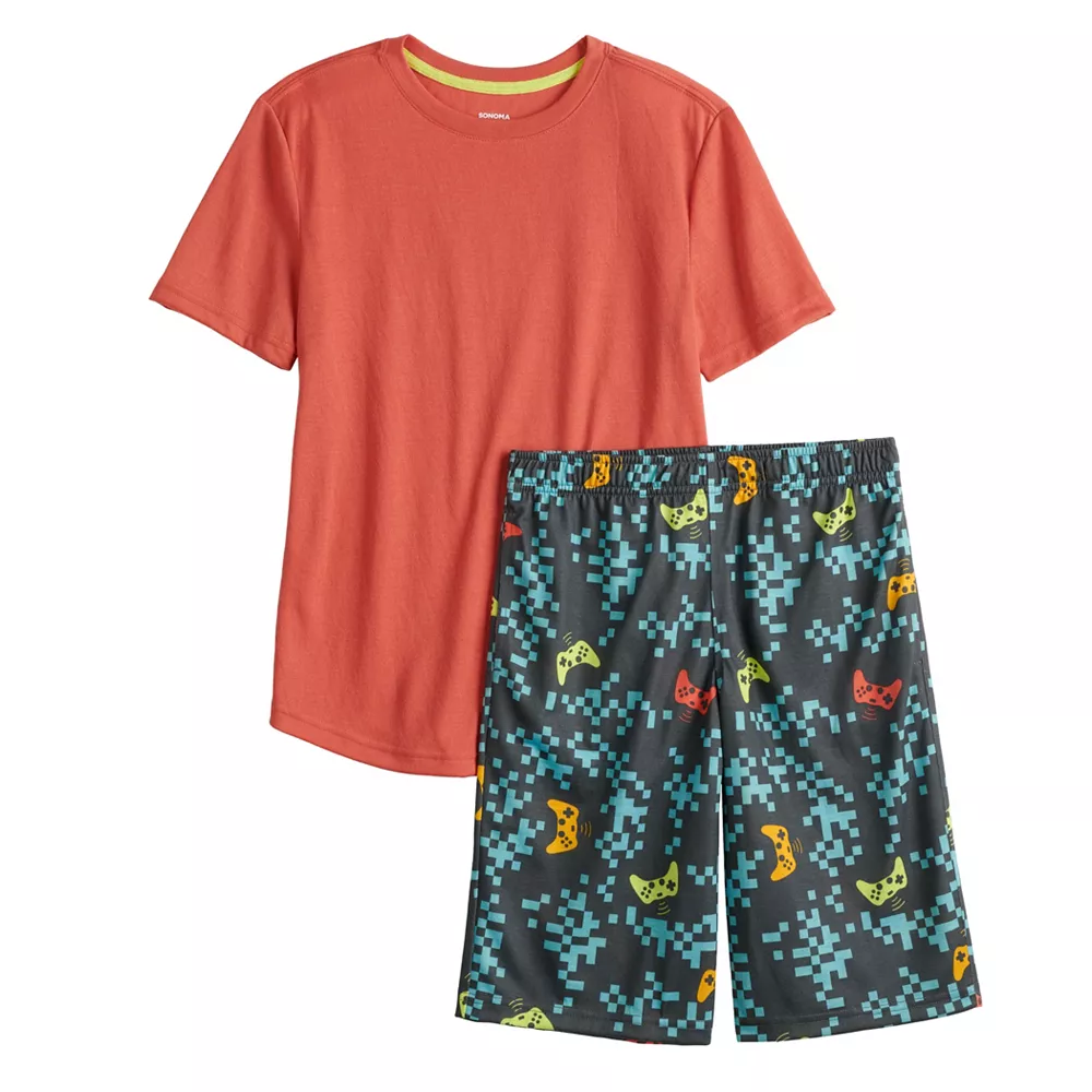 Boys 5-20 Sonoma Goods For Life® Top & Shorts Pajama Set in Regular & Husky 5 Boys 5-20 Sonoma Goods For Life® Top & Shorts Pajama Set in Regular & Husky - Image 3