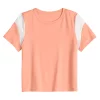 Girls 6-20 SO® Favorite Colorblock Boxy Tee in Regular & Plus Size -kids pajamas set Sales 5270056 Coral