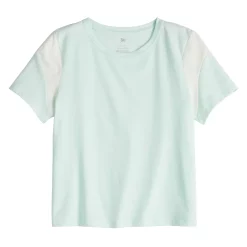 Girls 6-20 SO® Favorite Colorblock Boxy Tee in Regular & Plus Size -kids pajamas set Sales 5270056 Mint