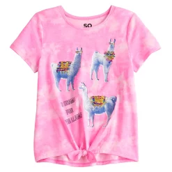 Girls 7-16 SO® Tie Front Top in Regular & Plus Size -kids pajamas set Sales 5273915 ALT4