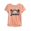 Girls 7-16 SO® Tie Front Top in Regular & Plus Size -kids pajamas set Sales 5273915 Coral Sunshine