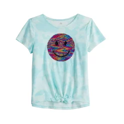 Girls 7-16 SO® Tie Front Top in Regular & Plus Size -kids pajamas set Sales 5273915 Mint Smiley