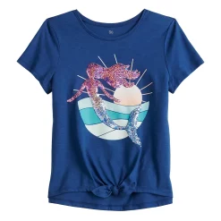 Girls 7-16 SO® Tie Front Top in Regular & Plus Size -kids pajamas set Sales 5273915 Navy Mermaid