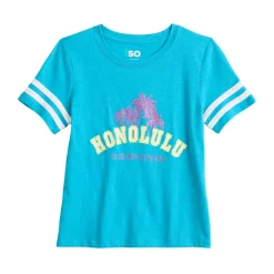 Girls 6-20 SO® Favorite Boxy Graphic Tee in Regular & Plus -kids pajamas set Sales 5274724 Honolulu