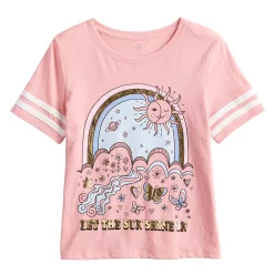 Girls 6-20 SO® Favorite Boxy Graphic Tee in Regular & Plus -kids pajamas set Sales 5274724 Sun Shine