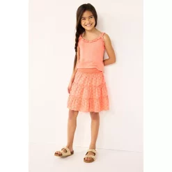 Girls 6-20 SO® Ruffle Strap Textured Tank Top in Regular & Plus -kids pajamas set Sales 5303722 ALT9