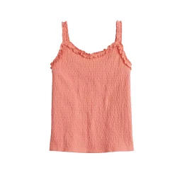 Girls 6-20 SO® Ruffle Strap Textured Tank Top in Regular & Plus