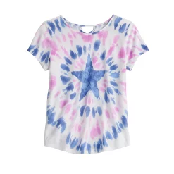 Girls 6-20 SO® Lattice Back Favorite Tee in Regular & Plus -kids pajamas set Sales 5319016 Star Tie Dye