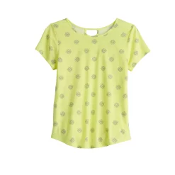 Girls 6-20 SO® Lattice Back Favorite Tee in Regular & Plus -kids pajamas set Sales 5319016 Yellow Sun