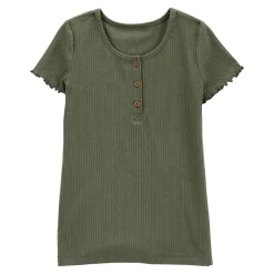 Girls 4-12 Carter's Scalloped-Sleeve Tee -kids pajamas set Sales 5357578 Green