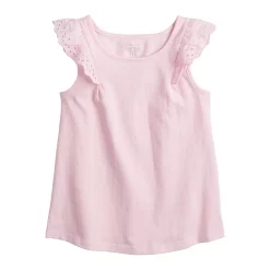 Toddler Girl Jumping Beans® Eyelet Flutter Tee -kids pajamas set Sales 5473283 Light Pink