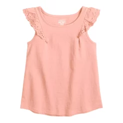 Toddler Girl Jumping Beans® Eyelet Flutter Tee -kids pajamas set Sales 5473283 Peach