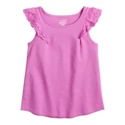 Toddler Girl Jumping Beans® Eyelet Flutter Tee -kids pajamas set Sales 5473283 Purple