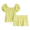 Girls 7-20 SO® Puff Sleeve Top & Ruffled Shorts Set in Regular & Plus 2 Girls 7-20 SO® Puff Sleeve Top & Ruffled Shorts Set in Regular & Plus -kids pajamas set Sales 5482630 Yellow Ditsy Floral