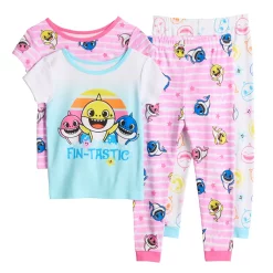 Toddler Girl Baby Shark "Fin-tastic" Tops & Bottoms Pajama Set