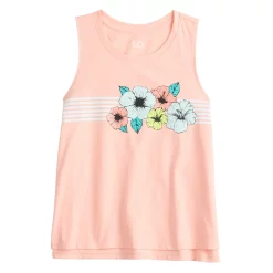 Girls 6-20 SO® The Weekend Tank Top in Regular & Plus -kids pajamas set Sales 5503757 Coral Flower