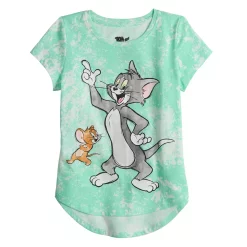 Girls 7-16 Tom & Jerry Tie Dye Graphic Tee