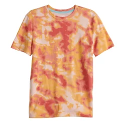 Boys 8-20 Sonoma Goods For Life® Supersoft Tie Dye Tee in Regular & Husky -kids pajamas set Sales 5515828 Orange Mauve Tie Dye
