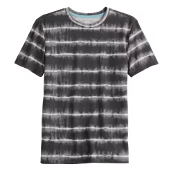 Boys 8-20 Sonoma Goods For Life® Supersoft Tie Dye Tee in Regular & Husky -kids pajamas set Sales 5515828 Wavy Die Stripe Gray